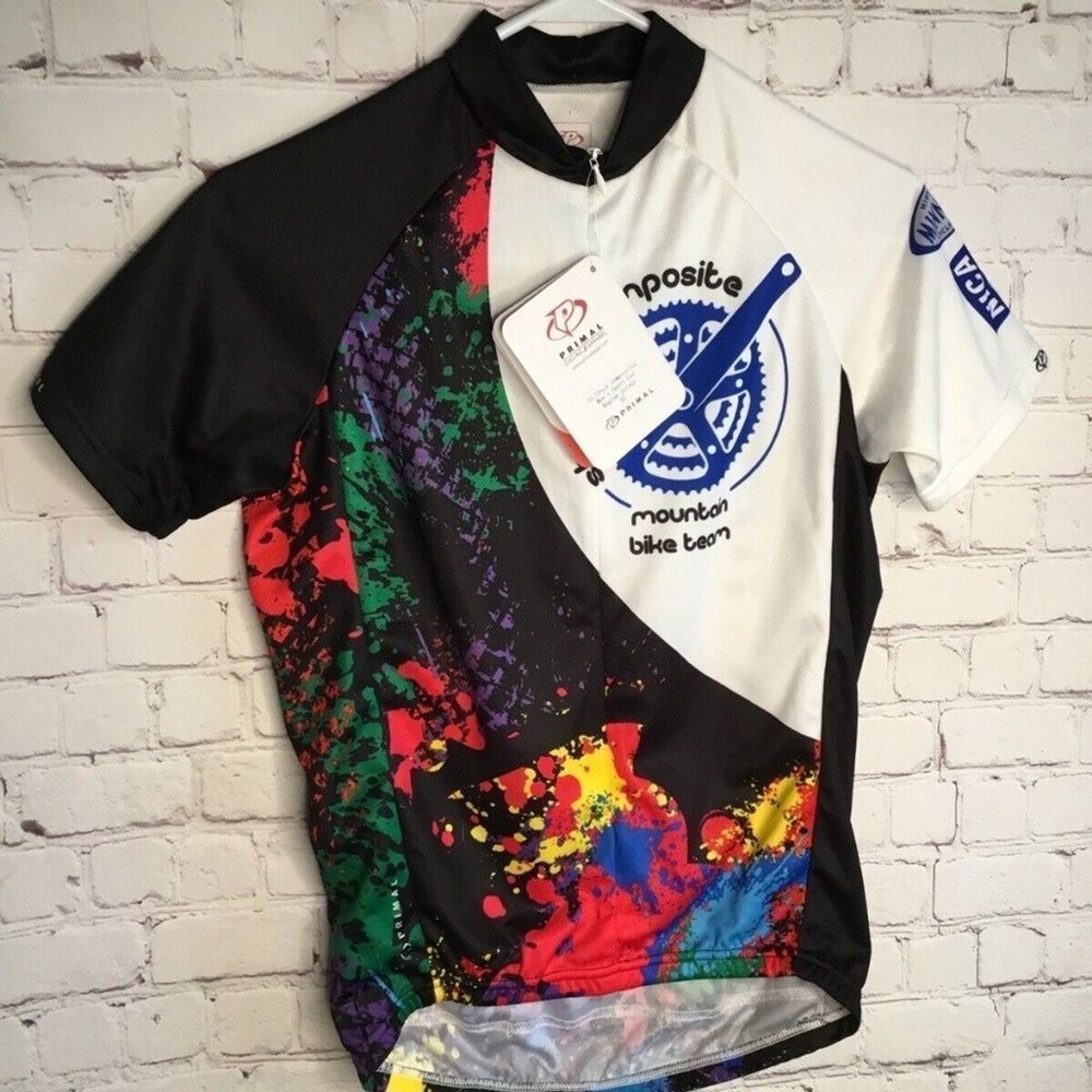 NWT Primal Multicolor Sport Cut 1/4‎ Zip Raglan Jersey Shirt Men XS China